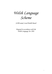 Welsh Language Scheme