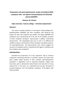 Preparation and spectrophotometric studies of Cu(II)and Ni(II