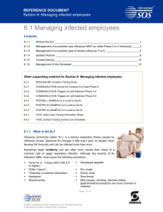 Managing infected employees