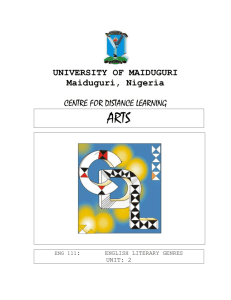 ENG 111 - University Of Maiduguri