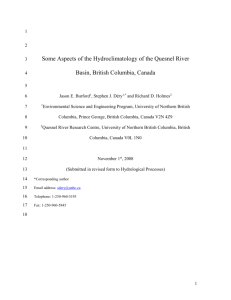Characteristics and Trends in Surface Runoff of the Quesnel