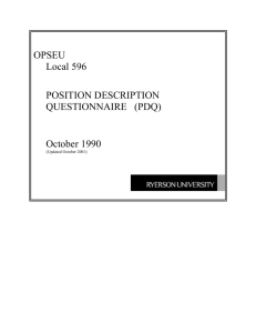 Position Description Questionnaire