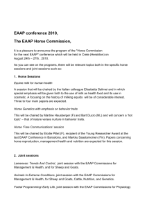 The EAAP Horse Commission