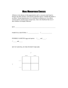 MORE MONOHYBRID CROSSES