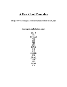 A Few Good Domains