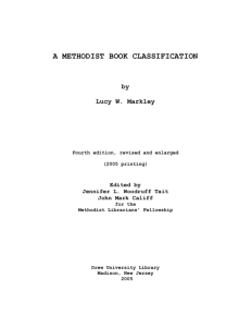 A Methodist Book Classification (in Word)