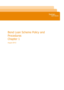 Bond Loan Scheme Manual August 2012