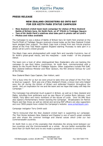 13th May 2008 - The Sir Keith Park Memorial Campaign