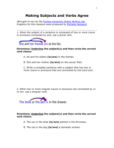 Making Subjects and Verbs Agree