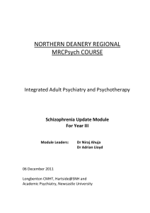 NORTHERN DEANERY REGIONAL MRCPsych COURSE