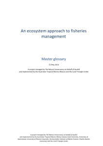 Master Glossary - Marine & Coastal Environmental Resource