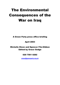 The Environmental Consequences of the War on Iraq