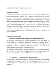 amp147 containment bellows - International Atomic Energy Agency