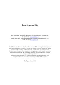 Towards secure XML