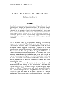 EARLY CHRISTIANITY IN TRANSJORDAN