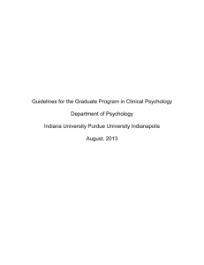 Guidelines for Ph - Psychology @ IUPUI
