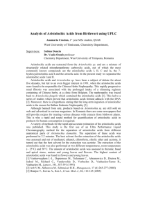 Analysis of Aristolochic Acids from Birthwort (Aristolochia clematitis