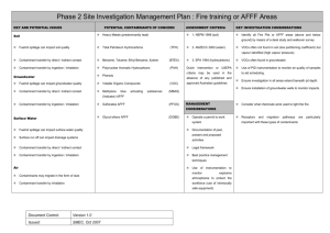 Fire Training Area Stage 2 Investigation Management Plan