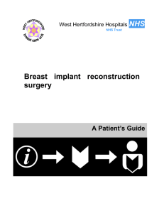 Breast implant reconstruction - West Hertfordshire Hospitals NHS Trust