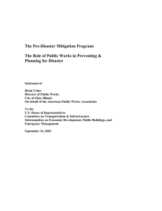 The Pre-Disaster Mitigation Program: