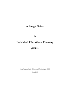 A Rough Guide to IEPs