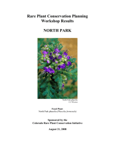 Rare Plant Conservation Planning Workshop