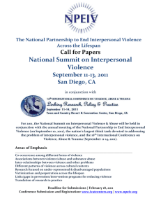 The National Partnership to End Interpersonal Violence Across the
