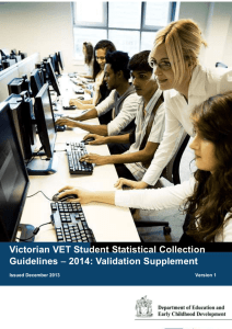 Victorian VET Student Statistical Collection Guidelines – 2014