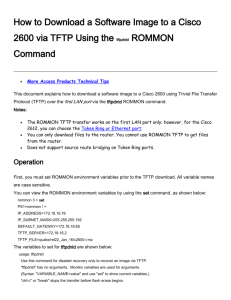 How to a Software Image to a Cisco 2600 via TFTP Using