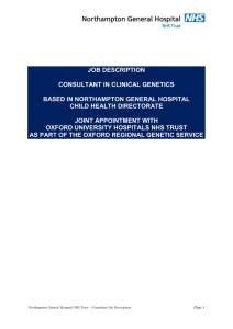 job description - British Society for Genetic Medicine