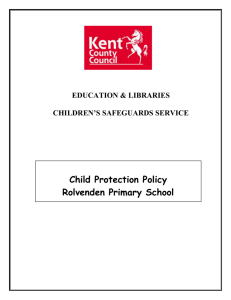 Children`s Safeguards Service: LEA Exemplar Policy