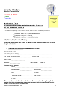 Application form intake 2015