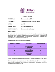 JOB DESCRIPTION - Halton Housing Trust