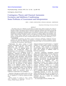 Contingency Theory and Classical Autonomic