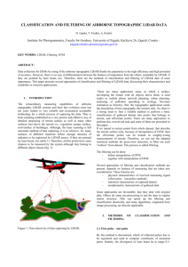 classification and filtering of airborne topographic LIDAR data