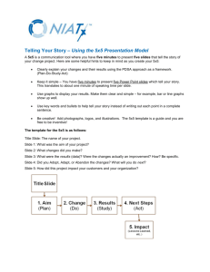 Telling Your Story – Using the 5x5 Presentation Model