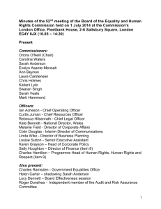 Item 3: Minutes of Board Meeting – 26 March 2014 (EHRC 52.01)