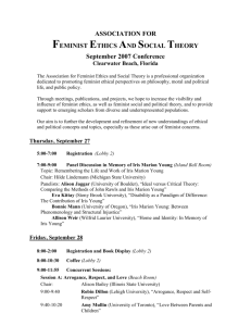 Fourth Feast 2007 - Association of Feminist Ethics and Social Theory