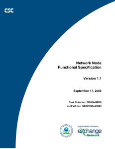 Network Node v1.1 Functional Specifications