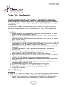 Sales Specialist - Cherney Microbiological Services