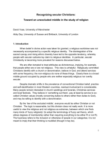 Toward an unexcluded middle in the study of religion