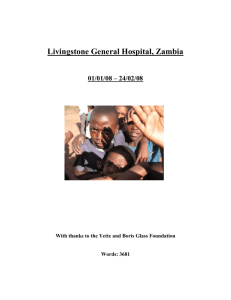 Medical Elective in Livingstone, Zambia