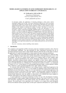 Model-Based Clustering in Gene Expression Microarrays: An