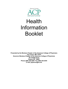 Health Information Booklet - American College of Physicians