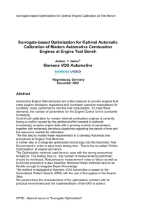 2 The Engine Calibration Optimization Problem