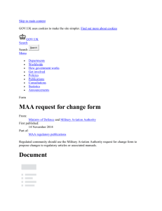 MAA request for change form - Publications
