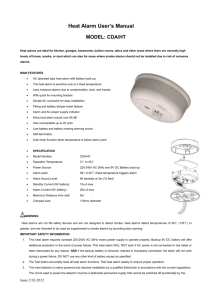 Heat Alarm User`s Manual