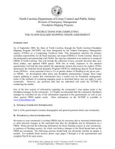 Questionnaire Instructions - North Carolina Floodplain Mapping