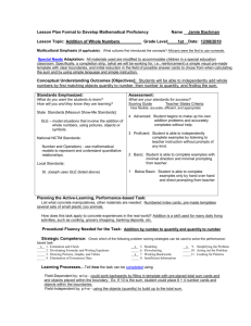 Lesson Plan Format to Develop Mathematical Proficiency Name