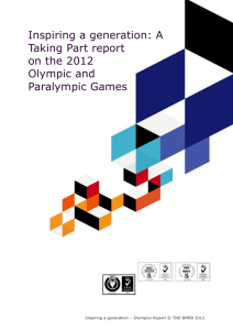 a Taking Part report on the 2012 Olympic and Paralympic